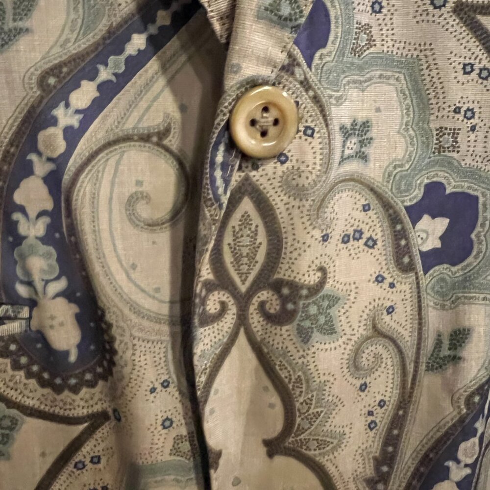 ETRO Taupe/Purple/Olive Paisley Blazer Men's 40R - Picture 6 of 12